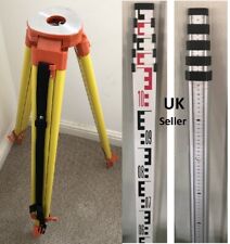 ALUMINIUM TRIPOD & 5m SURVEY LEVELLING STAFF FOR Dumpy/LASER LEVEL  construction