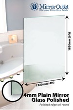 Extra Large Mirror Bathroom Glass Polished Edge 183cm X 122cm 6ft X 4ft 4mm
