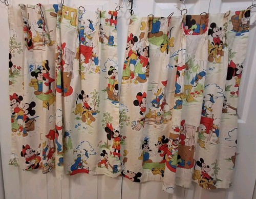 Vintage mickey mouse curtains - vintage,