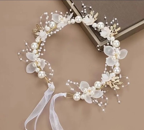 Bridal pearl wreath wedding - pearl,