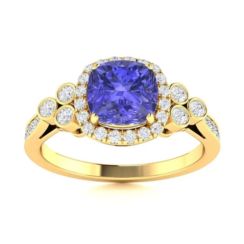 Cushion tanzanite and - ct,