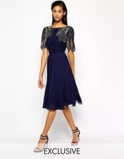 Virgos Lounge navy Blue Midi