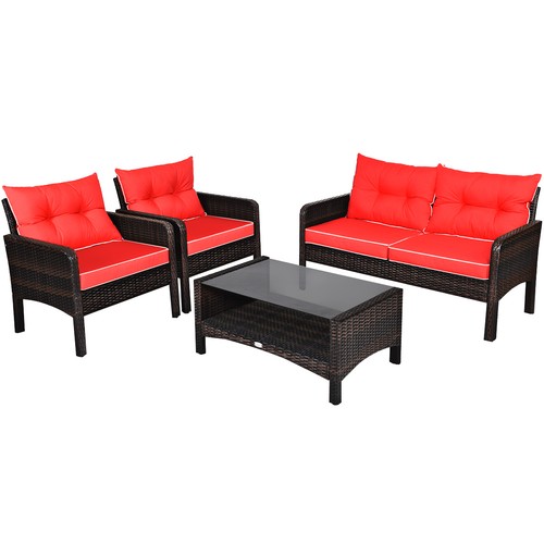 Pcs outdoor patio rattan - 4,