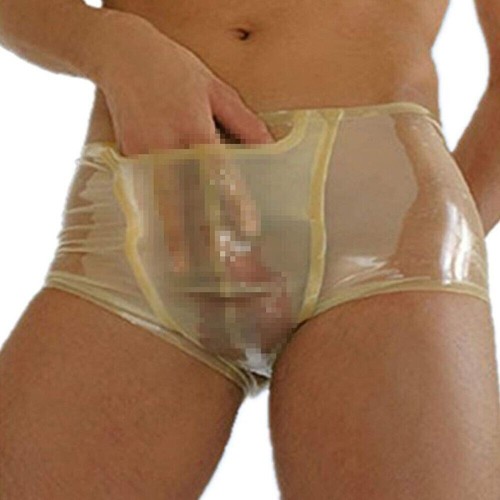 Mens transparent latex - transparent, rubber