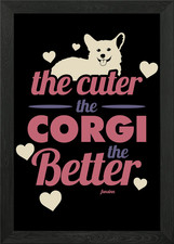 Sweet Corgi dog Framed Wall