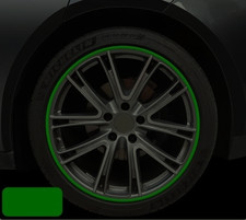 GREEN Alloy Wheel Protectors Embellishers Rim Trim Strips Kit