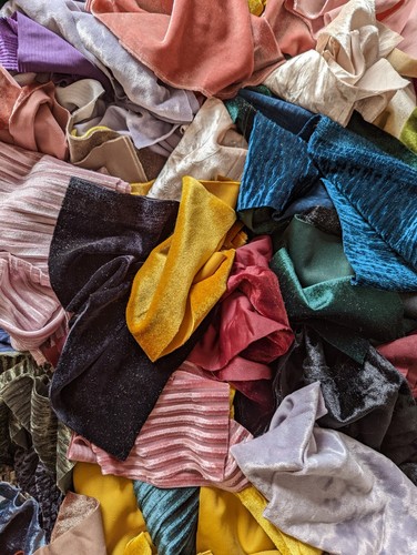 Fabric scraps offcuts bundle - fabric,