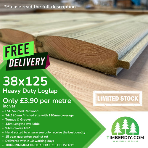 Loglap timber cladding 32x125 - loglap,