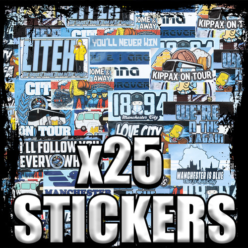 25x manchester city stickers - manchester,
