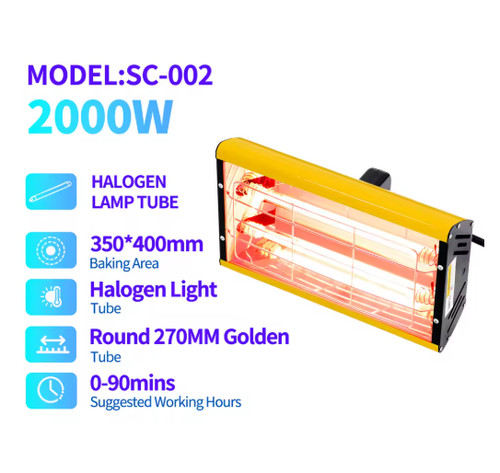 Infrared 2000w paint curing - paint,