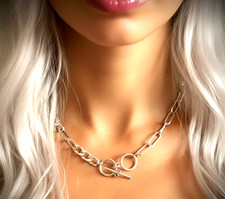 Silver Double T-Bar 18"