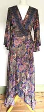 SALE Purple Long Wrap Dress S