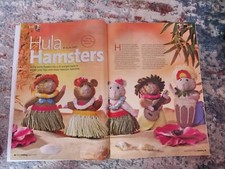 KNITTING PATTERN Alan Dart Hula Hamsters toy hawaiian grass skirt drum Sirdar DK