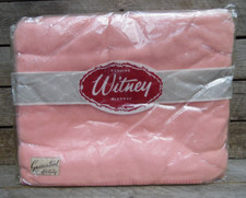 Large Vintage Genuine WITNEY Wool Blanket in Pink & Pink Stitch Edging (NOS)
