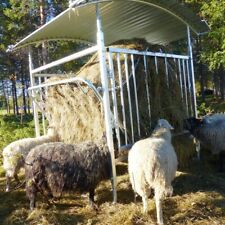 Roofed Galvanised Round Bale Sheep Feeder. 22 Feed openings. £1428+VAT
