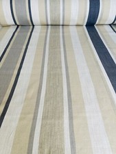Laura Ashley Fabric Material Awning Stripe Charcoal SOLD PER METRE 😊
