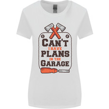 Plans In the Garage Carpentry DIY Tradesman Womens Wider Cut T-Shirt