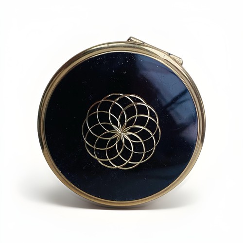 Vintage compact mirror black - vintage,