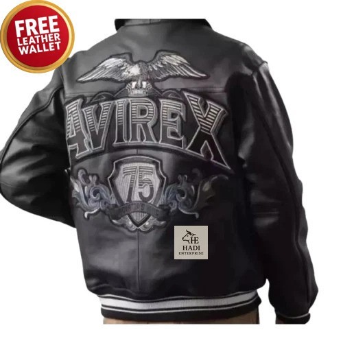 Mens avirex black - mens, real