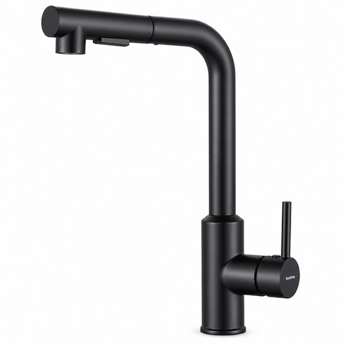 Black kitchen mixer tap pull - mixer,