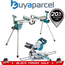 Makita LS0815FL 110v Sliding Compound Laser Mitre Saw 216mm + DEBWST06 Leg Stand