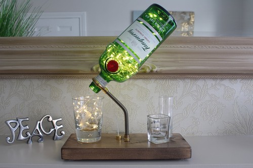 Tanqueray bottle lamp - bottle,