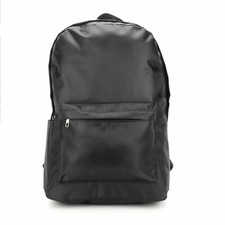 Mens 100% Plain Black Backpack