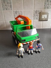 Playmobil 7655 Construction Vehicle Transportlader Dumpster Dumper Truck 3 figs
