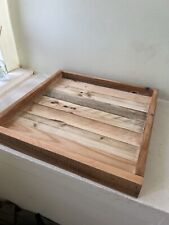 Handmade Rustic Wooden Serving Tray large square tray / centrepiece 