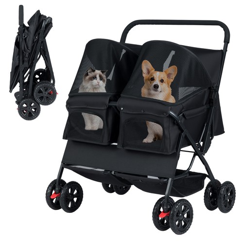 Costway double pet - pet, stroller