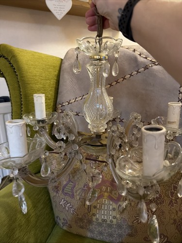 Vintage crystal chandelier - vintage,