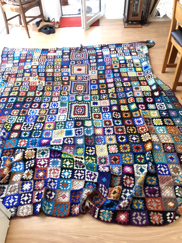 Very large colourful crochet