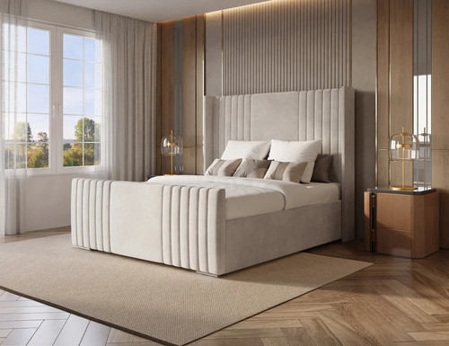 Ottoman bed winged plush - ottoman,
