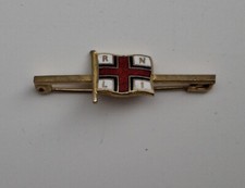 VINTAGE RNLI ROYAL NATIONAL LIFEBOAT INSTITUTION ENAMEL TIE BAR BADGE