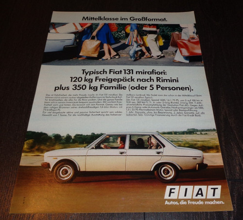 Fiat 131 mirafiori - mirafiori, advertising