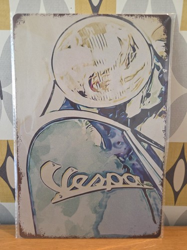 Vespa scooter tin sign - scooter,