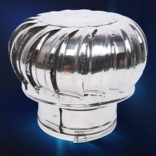 CHIMNEY SPINNER COWL Stainless Steel Spinning Wind Rotating Cap 160mm Diameter