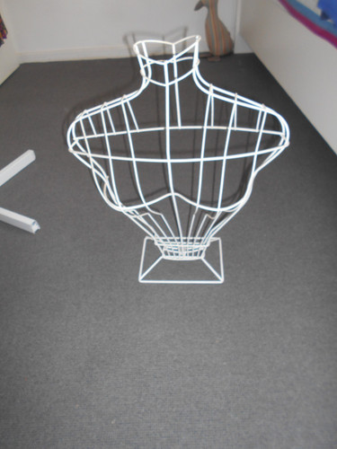 Vintage coated metal torso - vintage,
