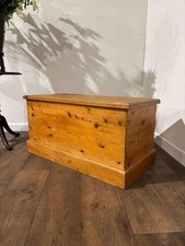 Rustic Stripped Pine Blanket Box