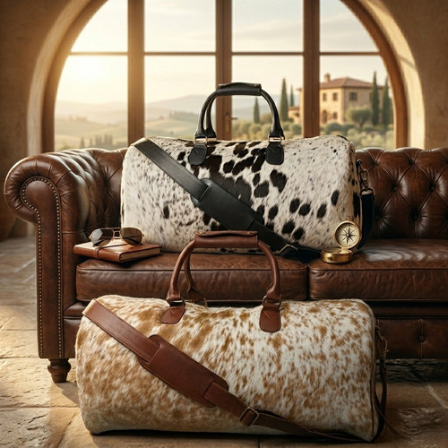 Leather travel duffle - travel,