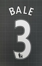 BALE #3 2007-2013 Player Size Premier League White Nameset Lextra