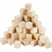 50 Pieces Wooden Cubes