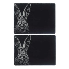 The Just Slate Company Set of 2 Hare Slate Placemats
