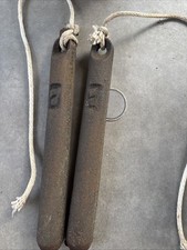 2 Pack Antique Old Cast Iron Window Sash Weights Each Weigh  7 lbs