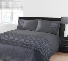 K Living Zara Single Duvet Set - Grey