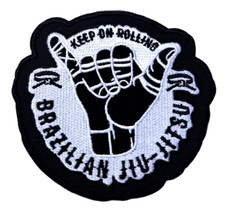 Brazilian Jiu Jitsu Patch Iron-on Badge BJJ Gi Kimono Keep on Rolling Grappling