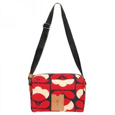 Orla Kiely Spring Bloom Vinyl Luggage Flight Bag, Ruby RRP £130