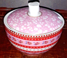 Pip Studio Sugar Bowl with Lid Rosebud & Stripes RARE