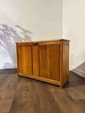 Vintage Oak Storage Cabinet with Dividers
