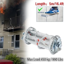 Emergency Fire Escape Rope Ladder 5M Ladder Flame Resistant for Escape Rescue UK